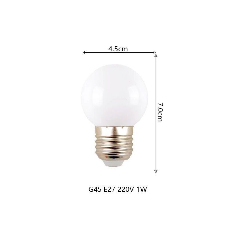 A60 G45 E27 multi color globe shape lamp mini LED festoon light bulb