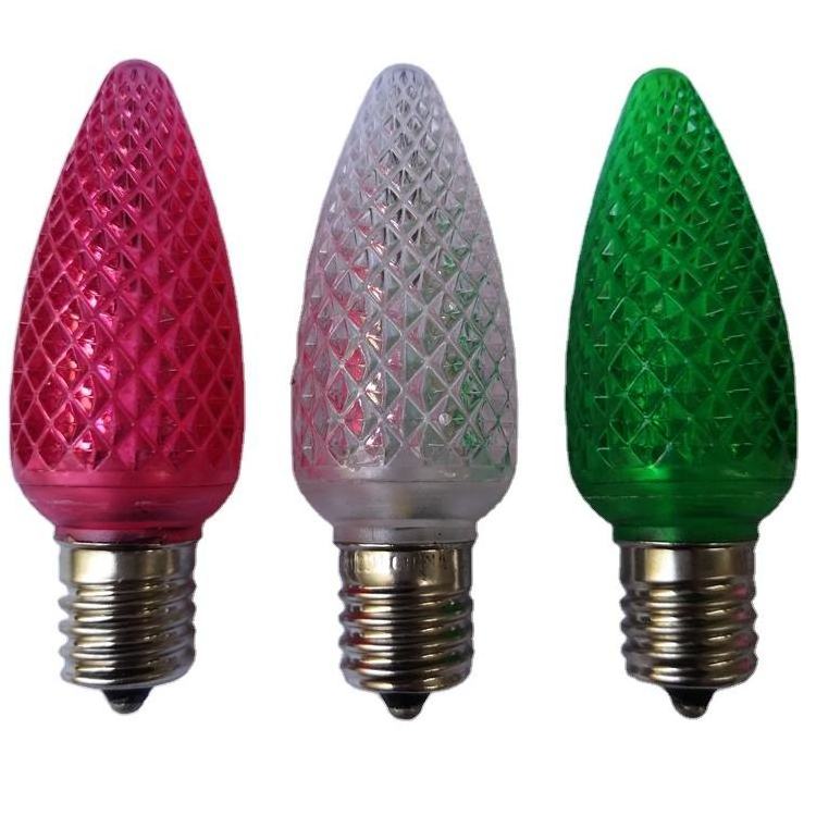 Holiday Lighting LED C7 faceted Christmas light replacement bulb