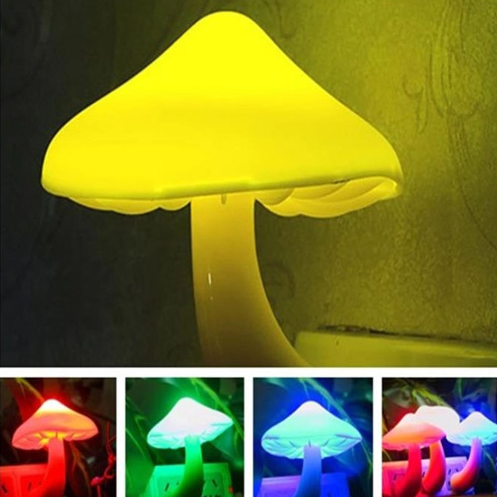 Cute Mushroom Shape Bedroom Lamp Plug In Wall Lamp Automatic Sensor Led Night Light For Children Baby Christmas Gifts