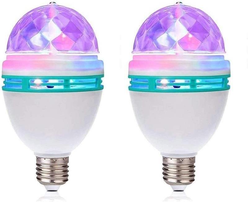 360 Rotation Rgb Led Crystal Magic Ball Light Bulb 3w Colorful Lamp Disco Disko Light Bulb Rotating Stage Light