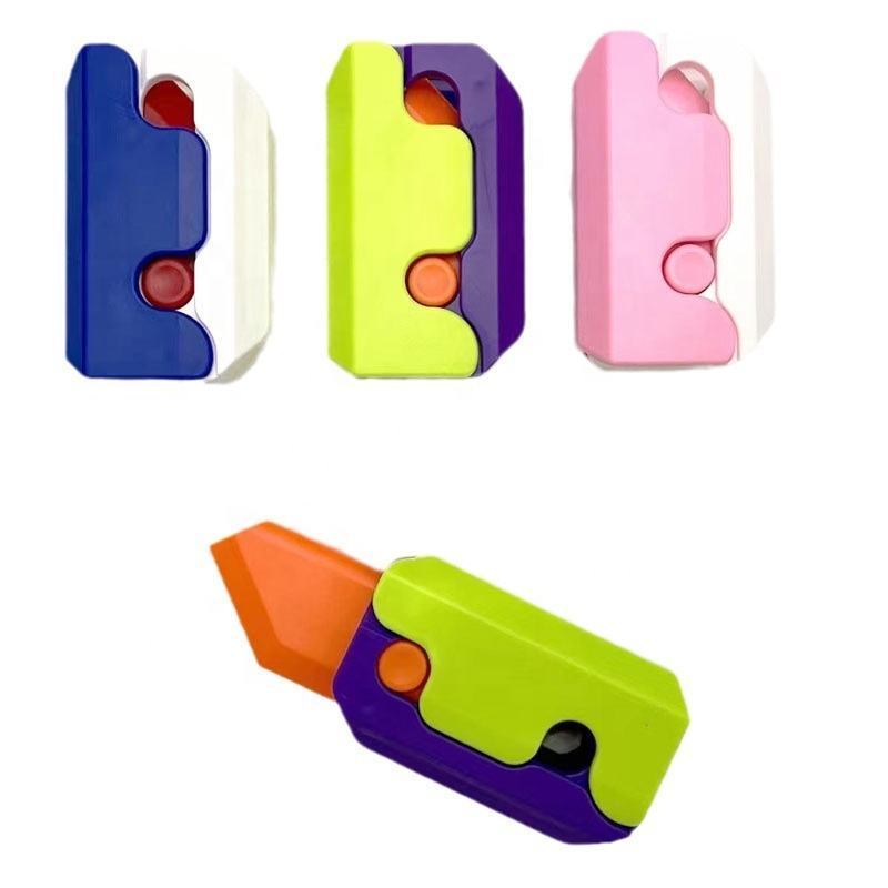 3D Printing Fidget Knife Toy, Carrot Toy Knife, Plastic Fidget Toys Sensory Toys Anxiety Stress Relief Toy