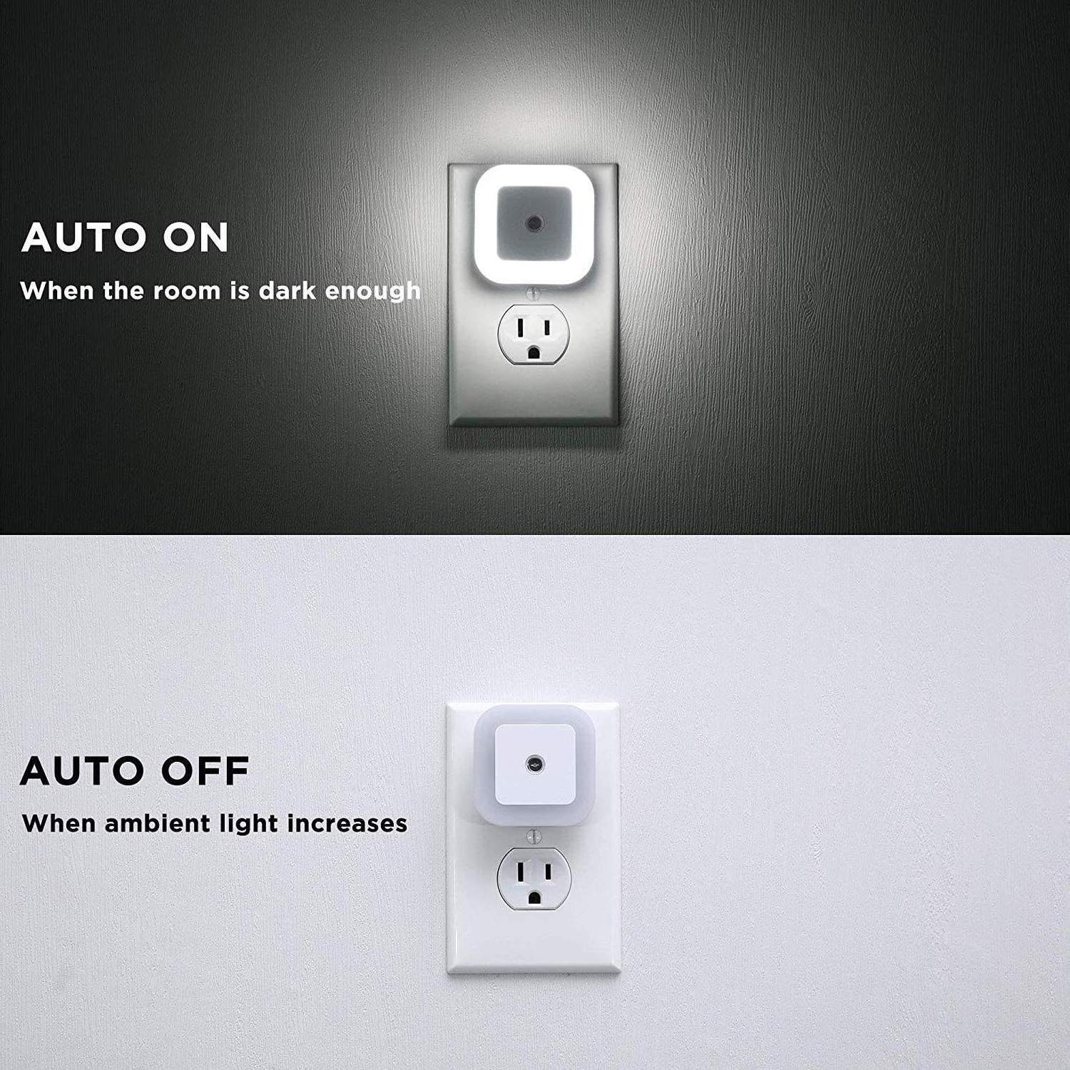 Touch Led Night Light Plug-in Smart Dusk To Dawn Sensor Automatic Night Lights