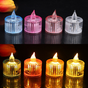 Led Tea Light Flash Electric Candles Decor Lamp Battery Powered Wedding Realistic Flameless Multicolor Home Decoration