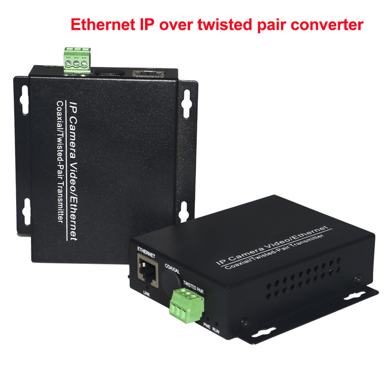 Ethernet over 2 wire converter ip camera over twisted pair converter extender 2 wire CCTV Ethernet adapter For security systems