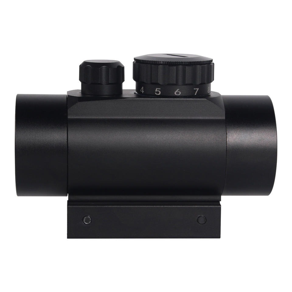 Coated Lens Illuminated Red Dot 11 Level Adjustment Scope Dot Sight 1X40 Red Fit for 11mm/20mm Black Aluminium Alloy 28mm 95mm