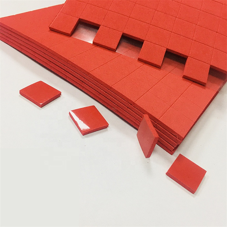 Hot Sale Self Adhesive Red Rubber Glass Divider Protective Eva Foam Pads For Glass Protection