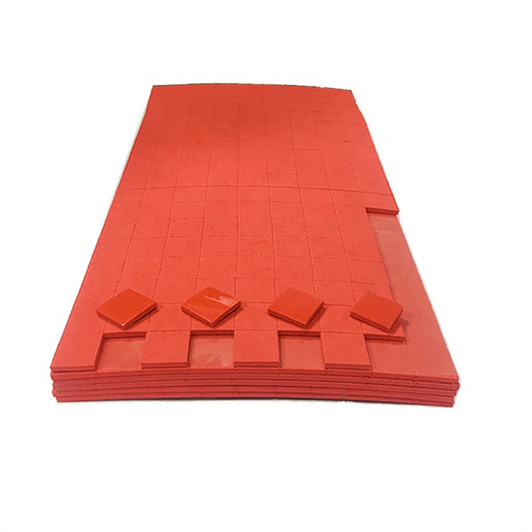 Hot Sale Self Adhesive Red Rubber Glass Divider Protective Eva Foam Pads For Glass Protection