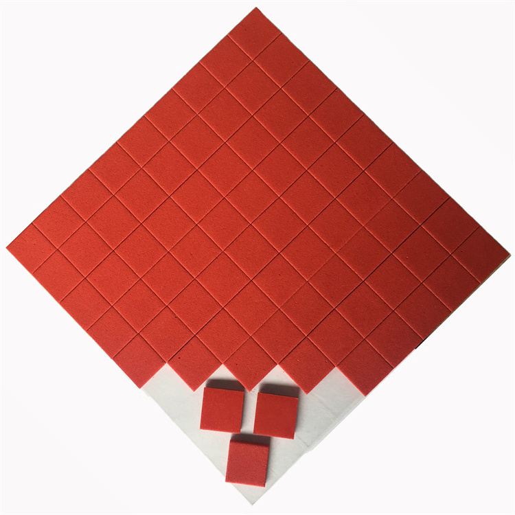 Hot Sale Self Adhesive Red Rubber Glass Divider Protective Eva Foam Pads For Glass Protection