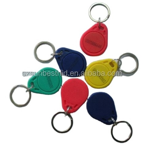 sunbestrfid TK49 Custom Laser Print QR Code Mifare Hitag Super Quality Keychain 213 215 216 Chip RFID Key Fobs For Door Access