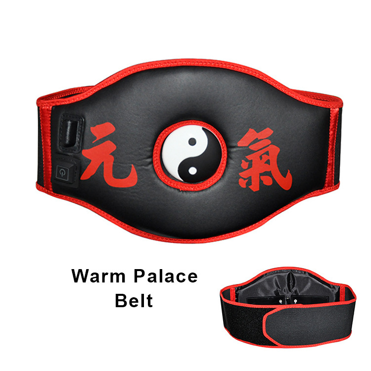 private label body menstrual hot electrical waist heating belly abdominal vibration slimming massage belt