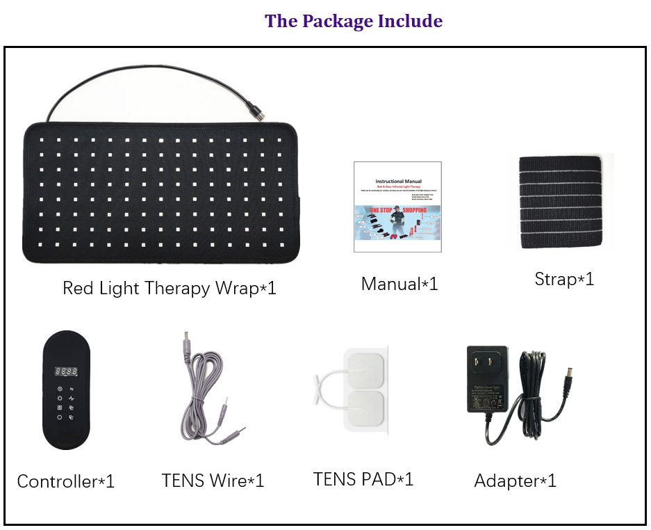 2024 New Design Flexible 660nm 850nm Near Infrared Red Light Therapy Wrap/Mat for Waist Pain Relief