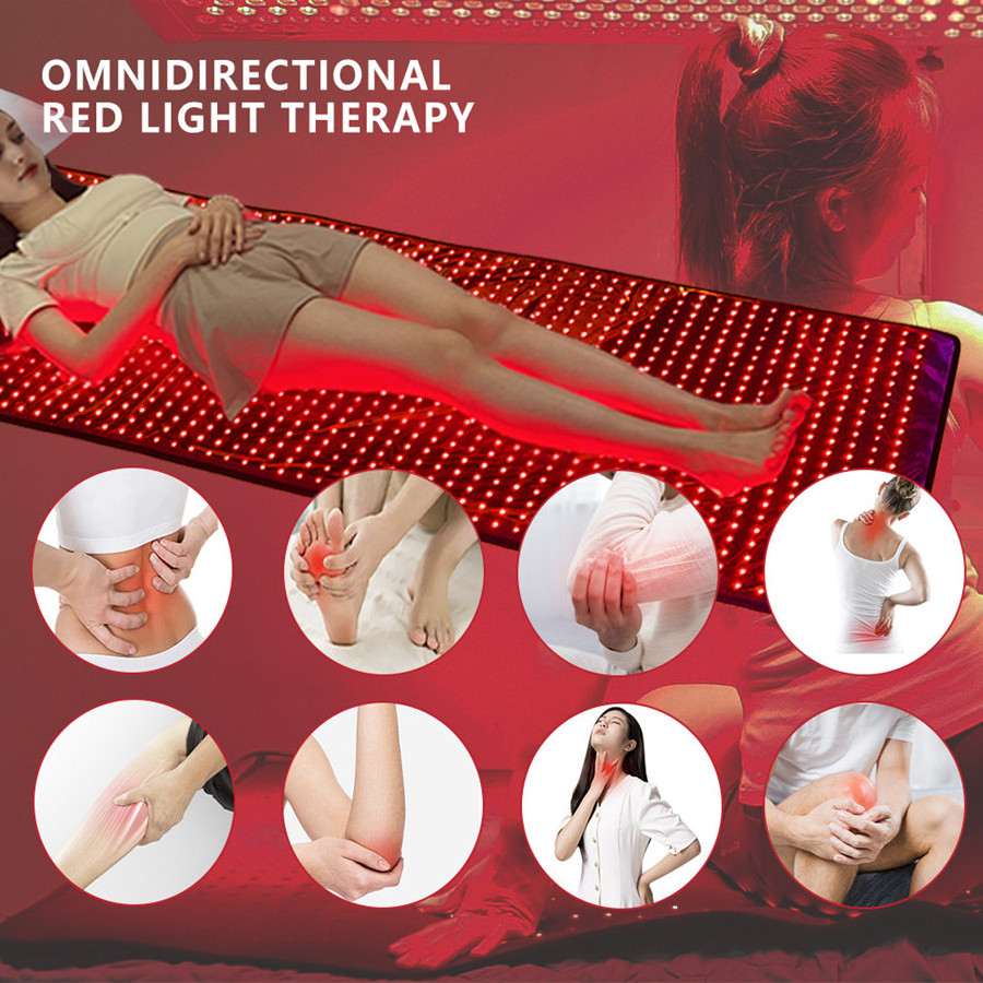 2024 Hot Full Body Red Light Therapy Blanket 660nm 850nm Infrared Beauty Care Mat Spa Salon Use accept odm