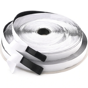 Strong sticky magic tape with glue adhesive hook and loop fastener tape