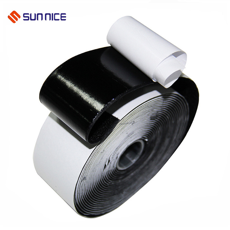 Strong sticky magic tape with glue adhesive hook and loop fastener tape