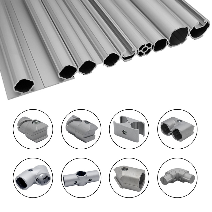 Factory Wholesale Alloy Aluminum Profiles Joint For Storage Shelf pipe fitting connection