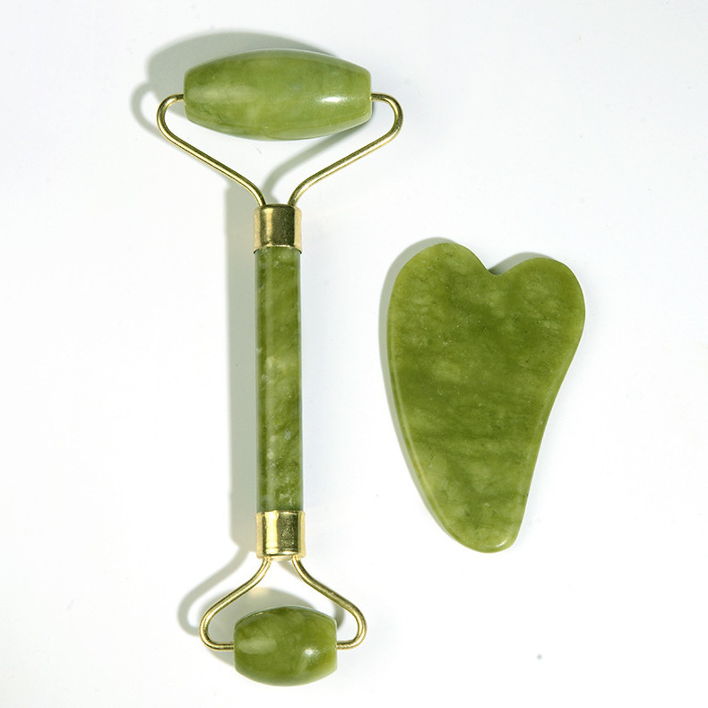 Hot Selling Jade Gua Sha Stone Set Private Label Rose Quartz Gua Sha Facial Massager Wholesale Jade Guasha SKincare Tool