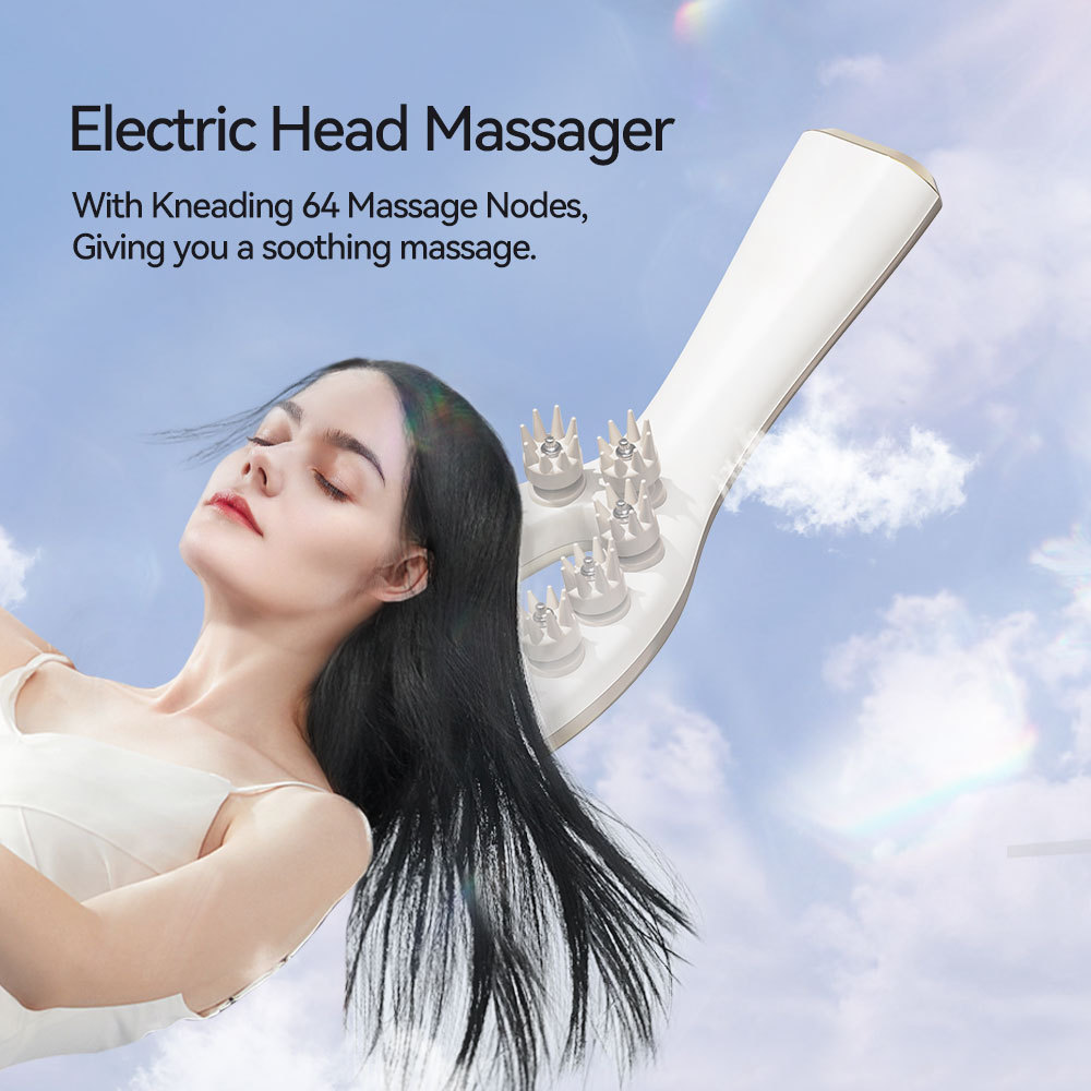 Electric Head Massager Scalp Anti Hair Loss  For Relaxation and Blood Circulation EMS Red Light Therapy head massager