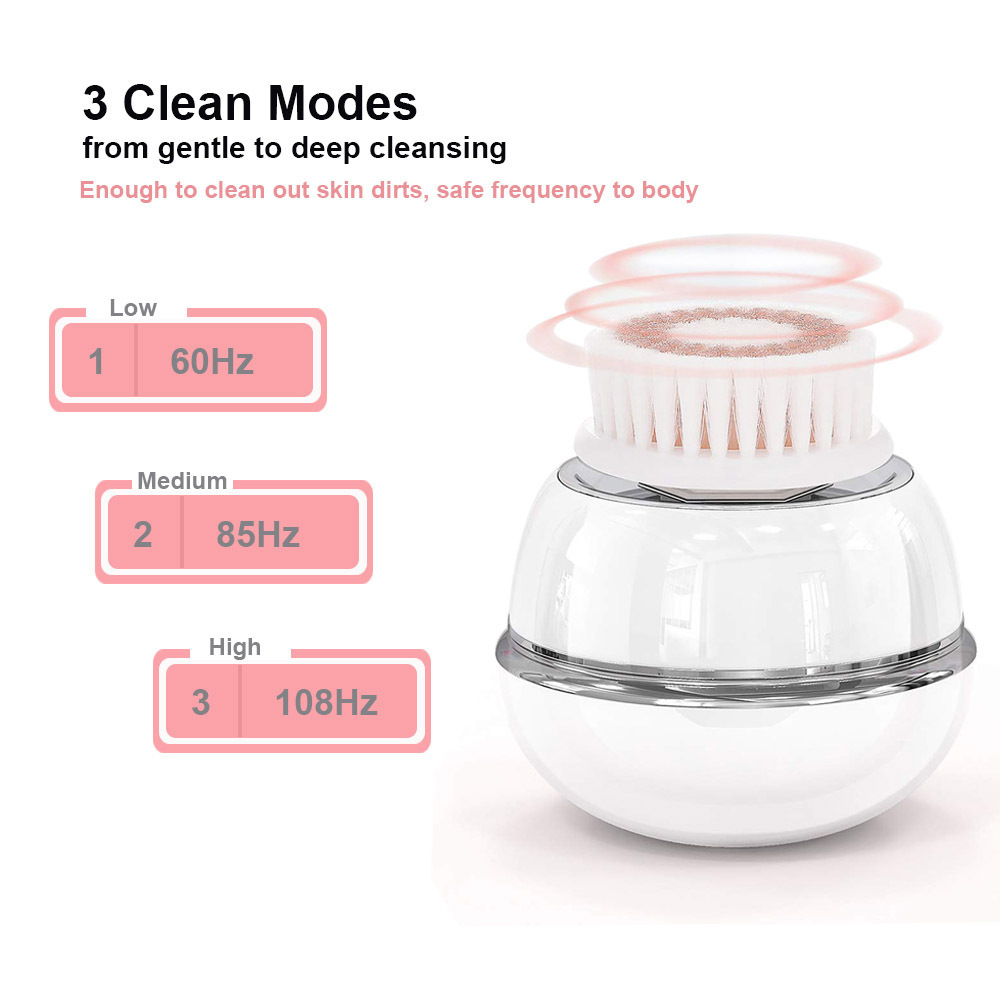 Waterproof Wireless Rechargeable Personal Care Face Makeup Cleaner Beauty Instrument Facial Cleansing Brush