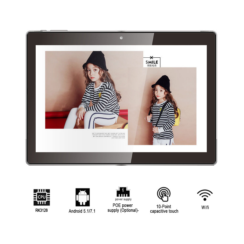 New Design YC-1011 Tablette Material RJ45 Network Port Poe Tablet Quad-Core Android11 10 Inch With Front Camera HD Picture