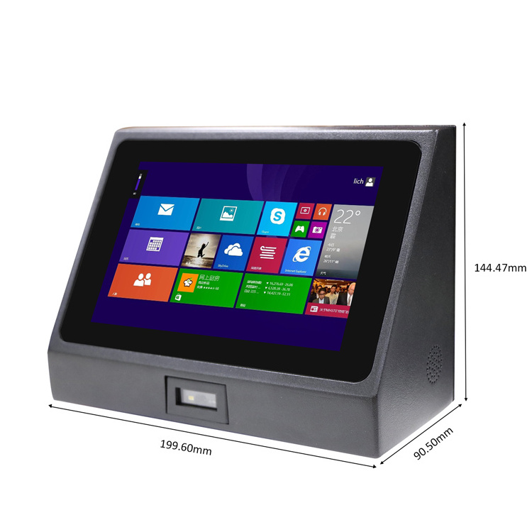 Industrial grade wall mounted android tablet with 2d barcode scanner module used in shop