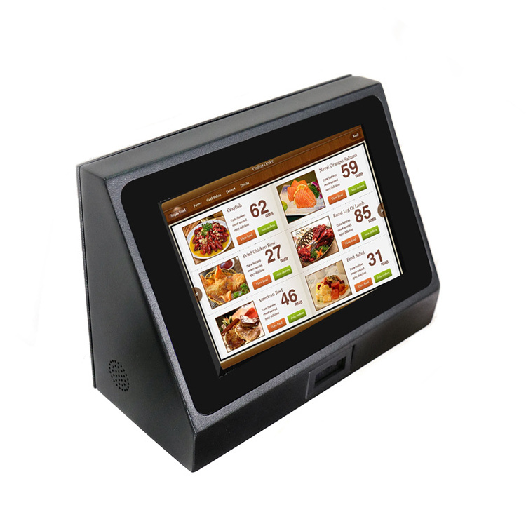 Industrial grade wall mounted android tablet with 2d barcode scanner module used in shop