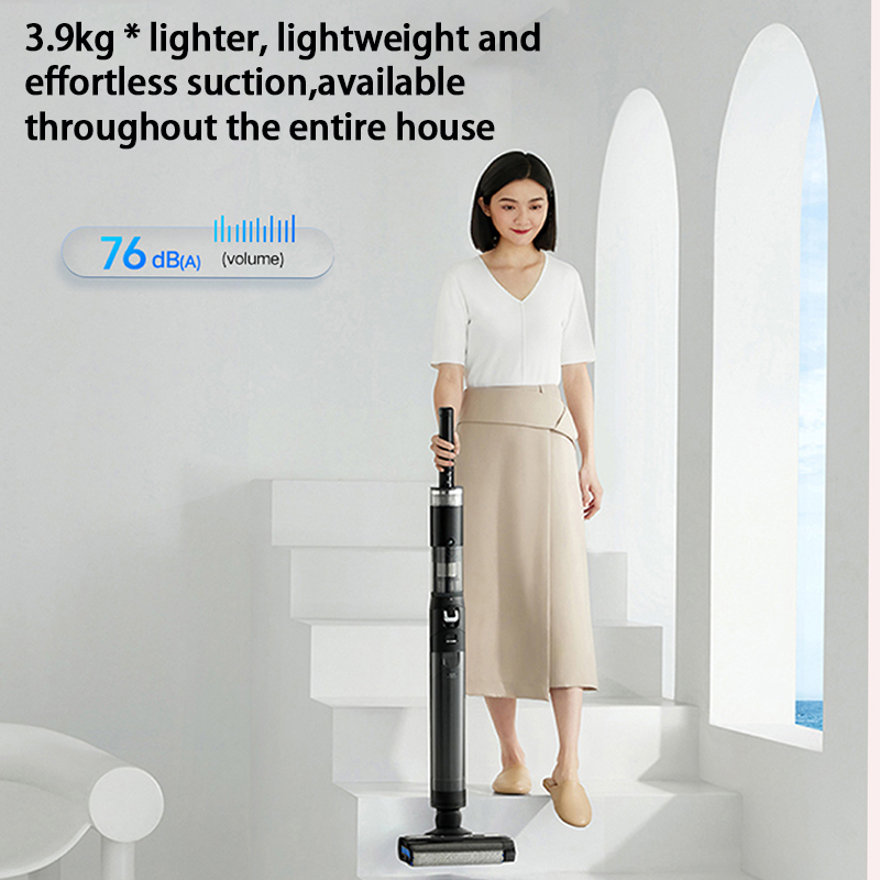 2024 Newest Cordless Wet Dry Hard Floor Cleaner With Self System Vacuum Mop For Multi-Surface Cleaning Sticky Messes