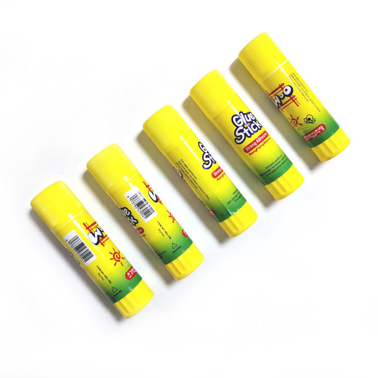 Wholesale Washable Pva 36g White Solid Glue Stick Cute Cartoon High Viscosity Glue Stick for Kids