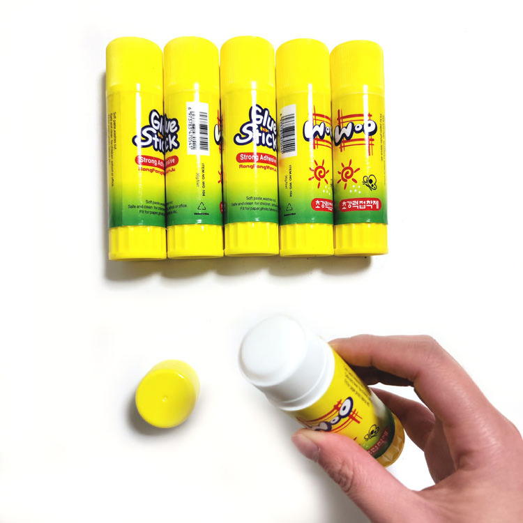 Wholesale Washable Pva 36g White Solid Glue Stick Cute Cartoon High Viscosity Glue Stick for Kids