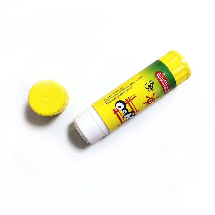 Wholesale Washable Pva 36g White Solid Glue Stick Cute Cartoon High Viscosity Glue Stick for Kids