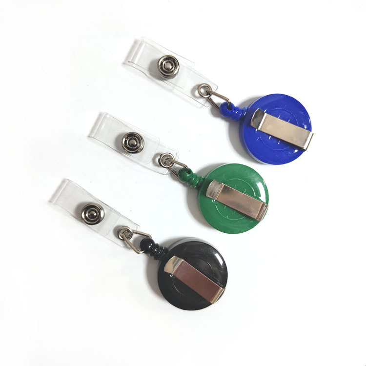 Promotional Multi Colors Yoyo Retractable Id Badge Reel Keychain Work Card Id Name Card Holder Clip