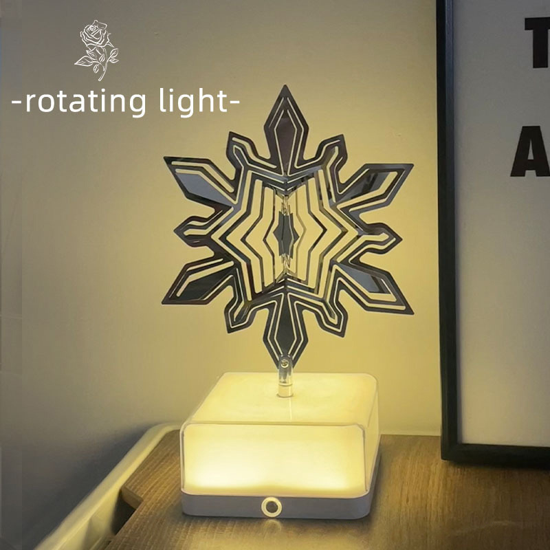 New Multi Shape Bedroom Decoration Bedside Rotating Atmosphere Rechargeable Night Light