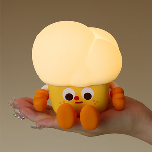 Cute Cartoon Children Infant Holiday Gift Toy Silicone Night Lamp Touch Sensor Led Lights