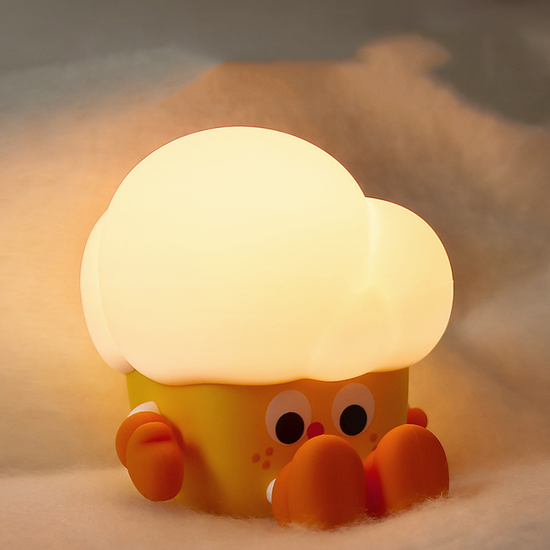 Cute Cartoon Children Infant Holiday Gift Toy Silicone Night Lamp Touch Sensor Led Lights