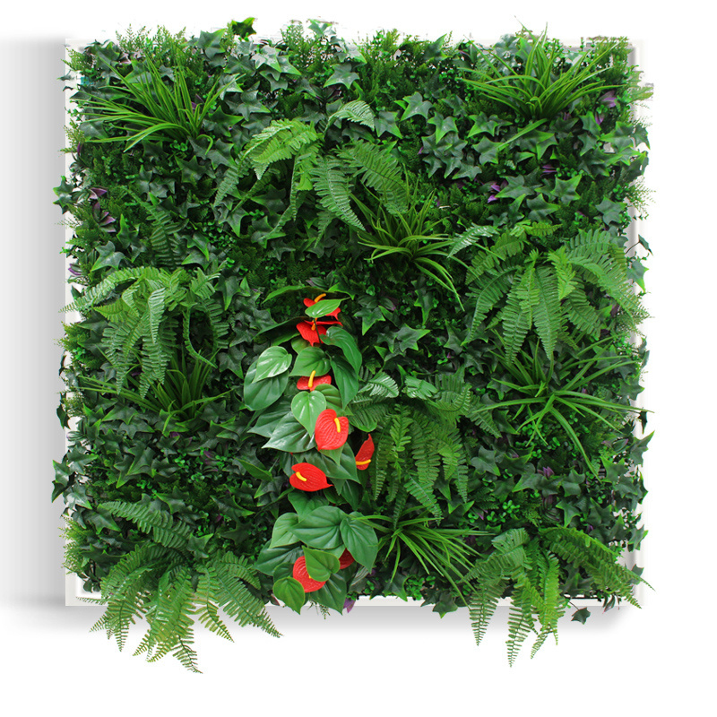 Simulation Plant Wall Background Plastic Green Grass Lawn Artificial Plant Flower Wall Grass Wall Backdrop For Door Shop Decor