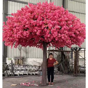 Customized Big Artificial Cherry Blossom Tree Faux Silk Pink Cherry Tree Artificial Cherry Blossom Tree For Wedding Decoration