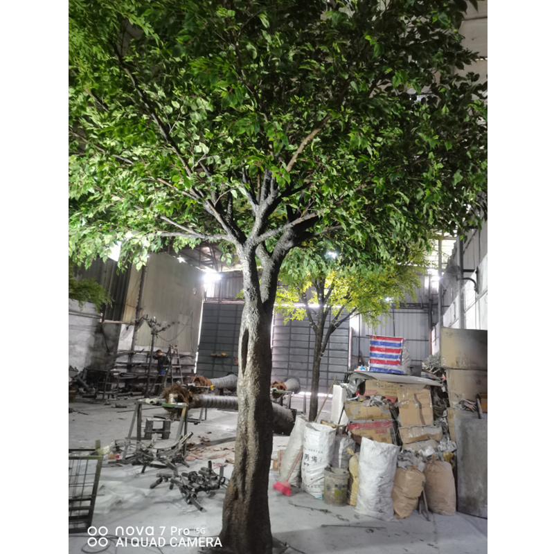 Large Artificial Plastic Green Ficus Tree Artificial Banyan Tree For Indoor Outdoor Decor