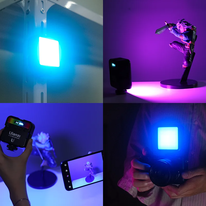 ULANZI VL49 RGB mini Video Lights, LED Camera Light 360 degree Full Color Portable Photography Lighting Dimmable Panel Lamp