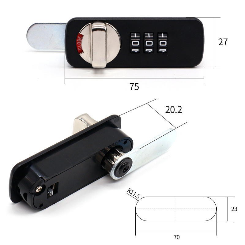 ABS 3 Digit Mechanical Cabinet Combination Number Lock Password Mechanic Lock