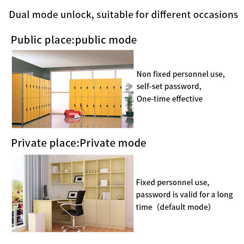 Smart Electronic  Keypad Gym Touch Pad Lock emergency key For Public Furniture Cabinet Locker