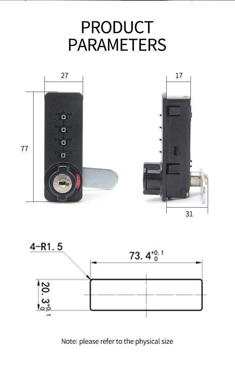 xczd 4 Digital gym safety Drawer Furniture Mechanical locker wood Wooden Cabinet code combination cam lock