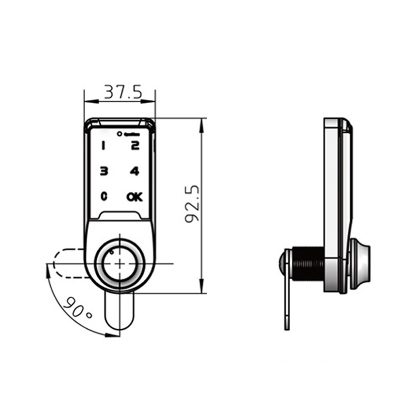 ABS touch Password Cabinet Lock For Cabinets Smart Electronic Keyless Combination Number Digital Cam lock