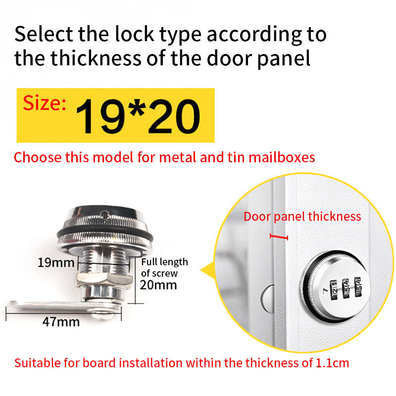 Zinc Alloy 3 Digit Furniture Cabinet Cam Lock  Mechanical Code Password Lock mechanical closet lock for steel cabinet