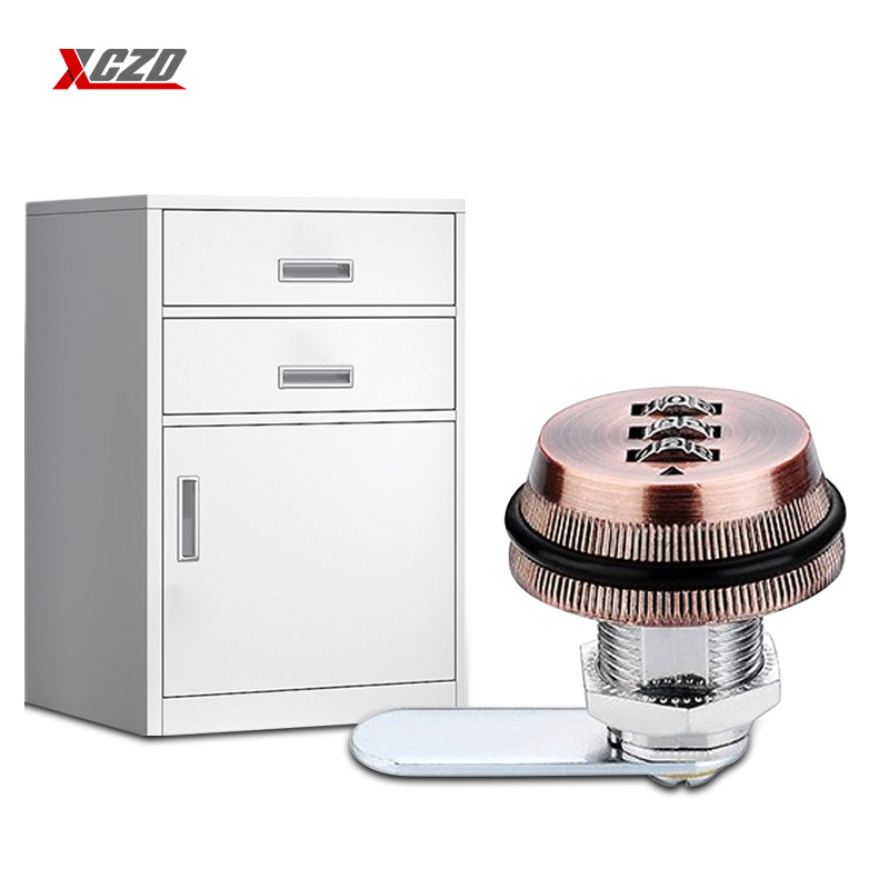 Zinc Alloy 3 Digit Furniture Cabinet Cam Lock  Mechanical Code Password Lock mechanical closet lock for steel cabinet