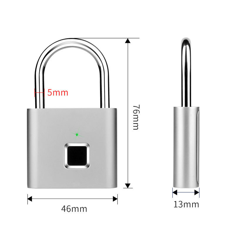 Intelligent fingerprint padlock factory high-quality zinc alloy waterproof IP65 luggage lock