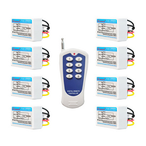 Digital Wireless Remote Control Switch 30M Zigbee Push Button ON/OFF Smart Receiver 1/3/4/5/6/8/10/12/15 Channel Transmitter