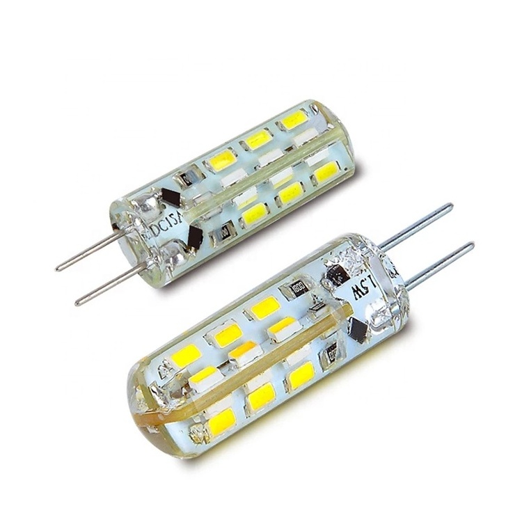 DC 12V G4 LED Light Bead 1.5W 3W 4W LEDs Silicone bulb SMD3014 Spotlight Chandelier Lighting Replace Halogen Lamp DC12V