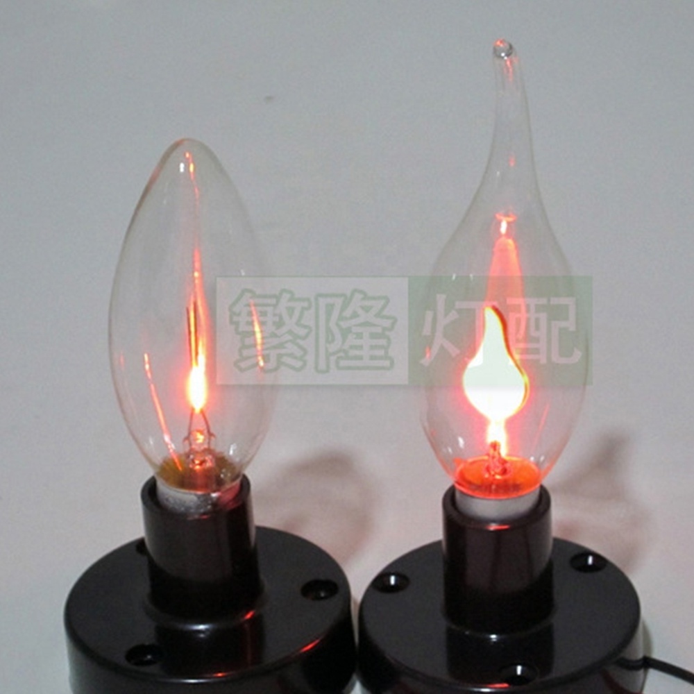 3W E14 Tungsten bulbs E27 Flame Lamp Bulb AC220V Flicker Flame Led Candle Light Bulb Mulation Vintage Fire Lighting