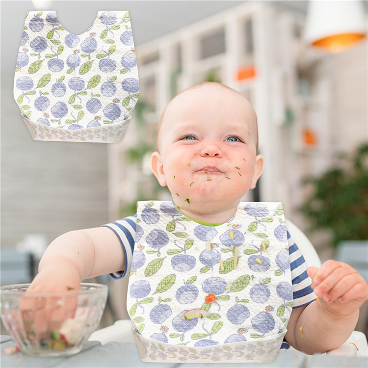 Factory Cheap Price Good Quality Adjustable  Waterproof Travel Easy To Use No Wash Disposable Baby Bibs