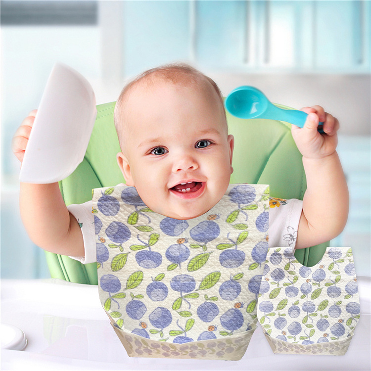 Factory Cheap Price Good Quality Adjustable  Waterproof Travel Easy To Use No Wash Disposable Baby Bibs