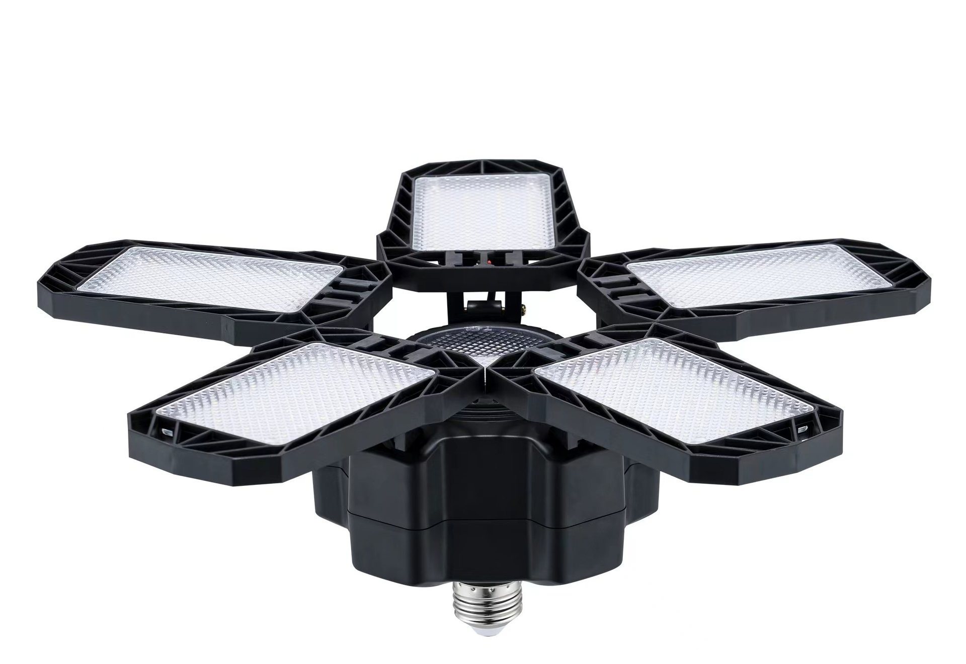 LED Garage Lights, 80W 4000LM 6500K Deformable LED Garage Ceiling Light Shop Lights with 5 Adjustable Panels for Garage